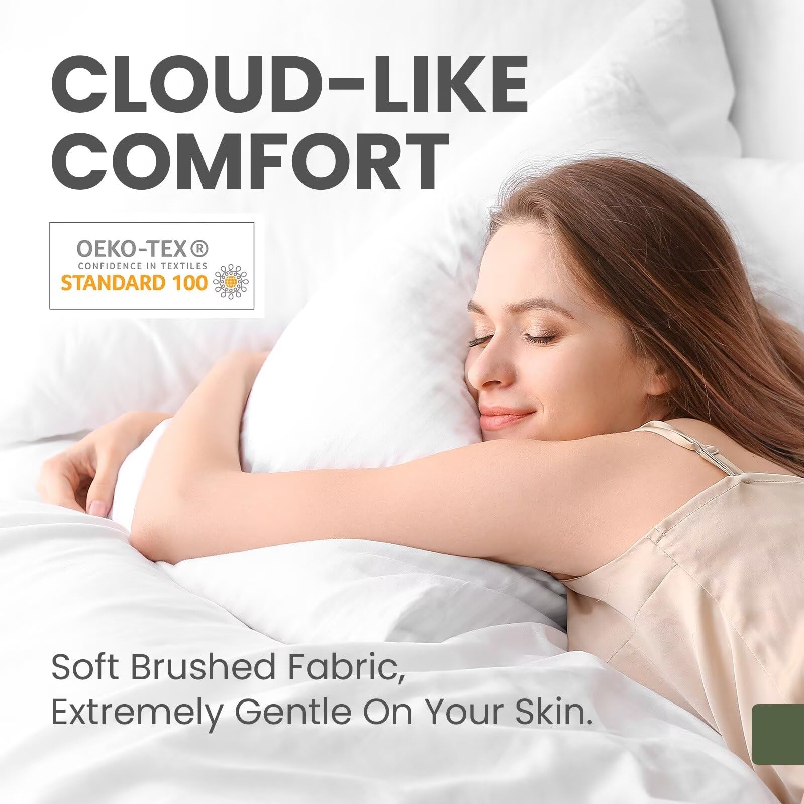 4 Pack Standard Size Pillow Protectors with Zipper - Oeko-TEX Certified, Luxury Hotel Quality Pillow Covers - Soft, Breathable & Machine Washable (20