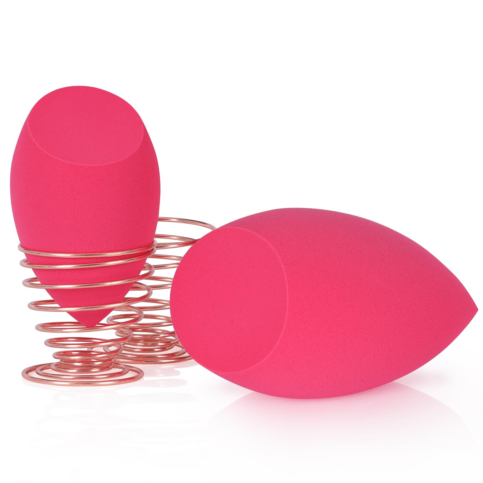 Extra Large 11cm Makeup Beauty Sponges Blender Set (1 Small + 1 Large) with 2 Sponge Holders - Perfect for Foundation, Fake Tan, Powder, Blending & Setting - Flawless Face & Body Application for Professional Makeup & Cosmetics - Ideal for Home, Salon & Travel Use