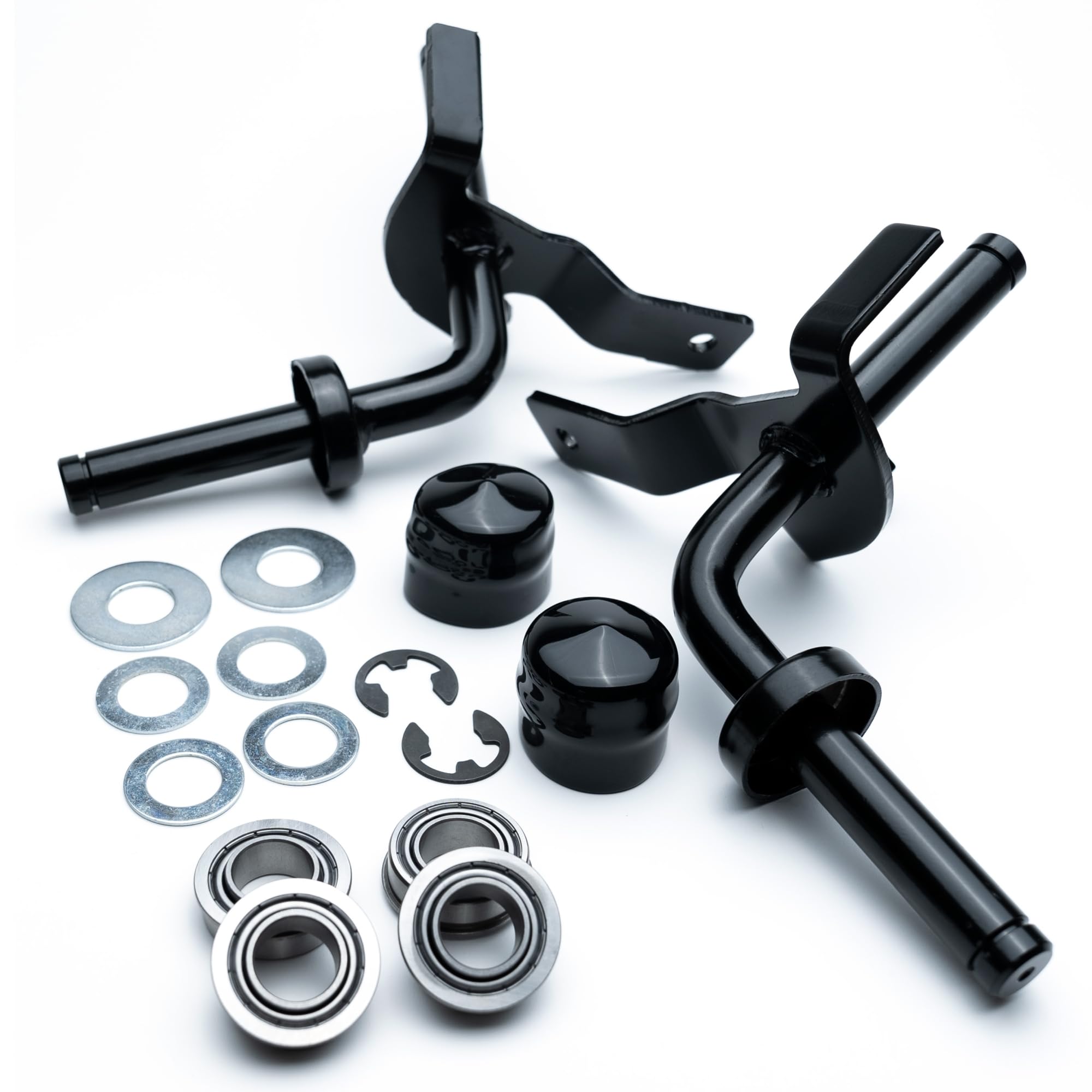 HD Switch 538691201 538691301 RH/LH Front Axle Steering Spindles & Wheel Bearing Kit for Husqvarna Craftsman Poulan Lawn Mowers - Durable Replacement for RedMax WeedEater Jonsered - Perfect for Front Axle Bushing Repair & Maintenance