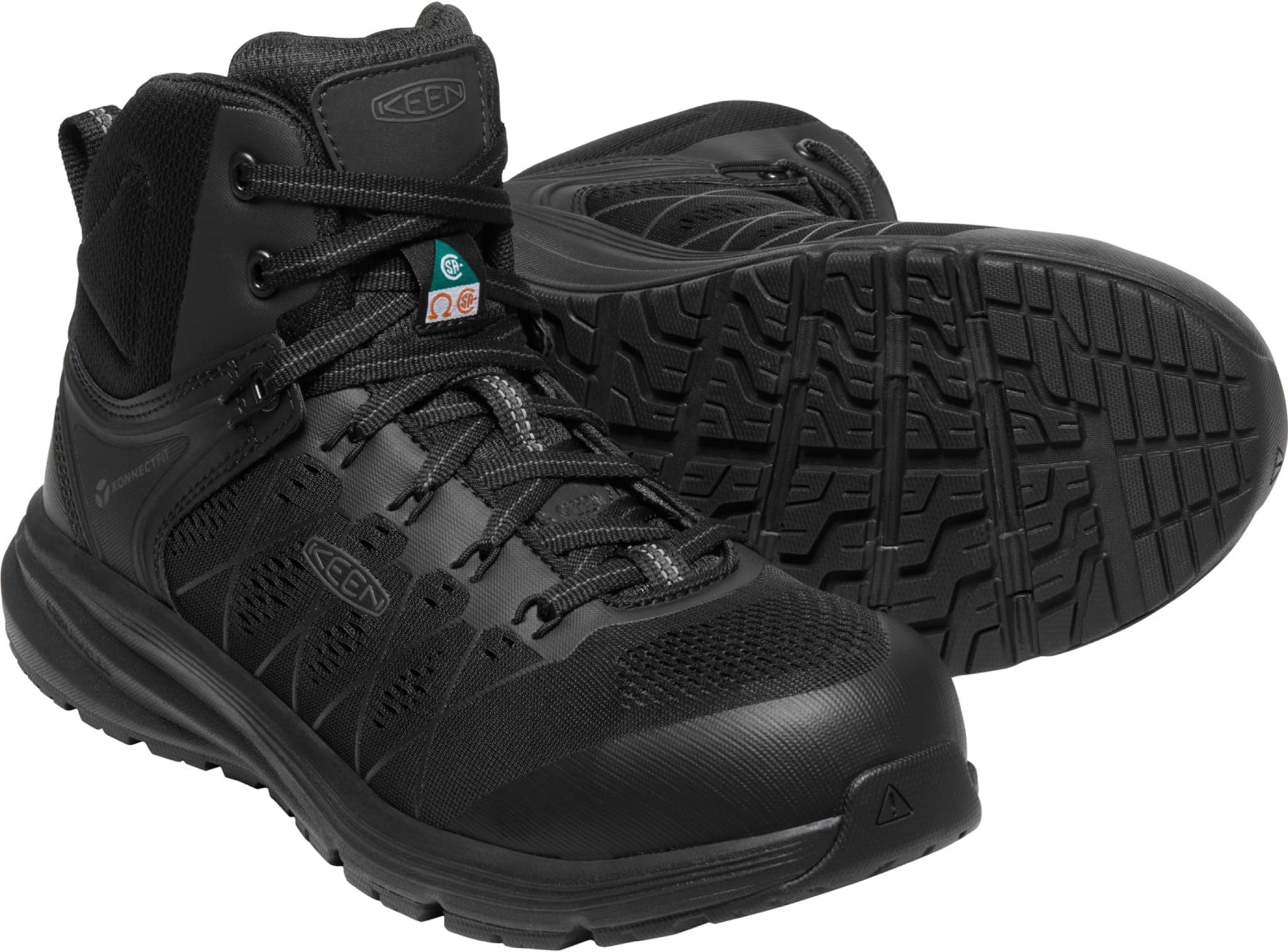 KEEN Utility Men's CSA Vista Energy Mid Height Composite Toe Work Boot - Durable Safety Shoes for Construction, Warehouse & Industrial Work