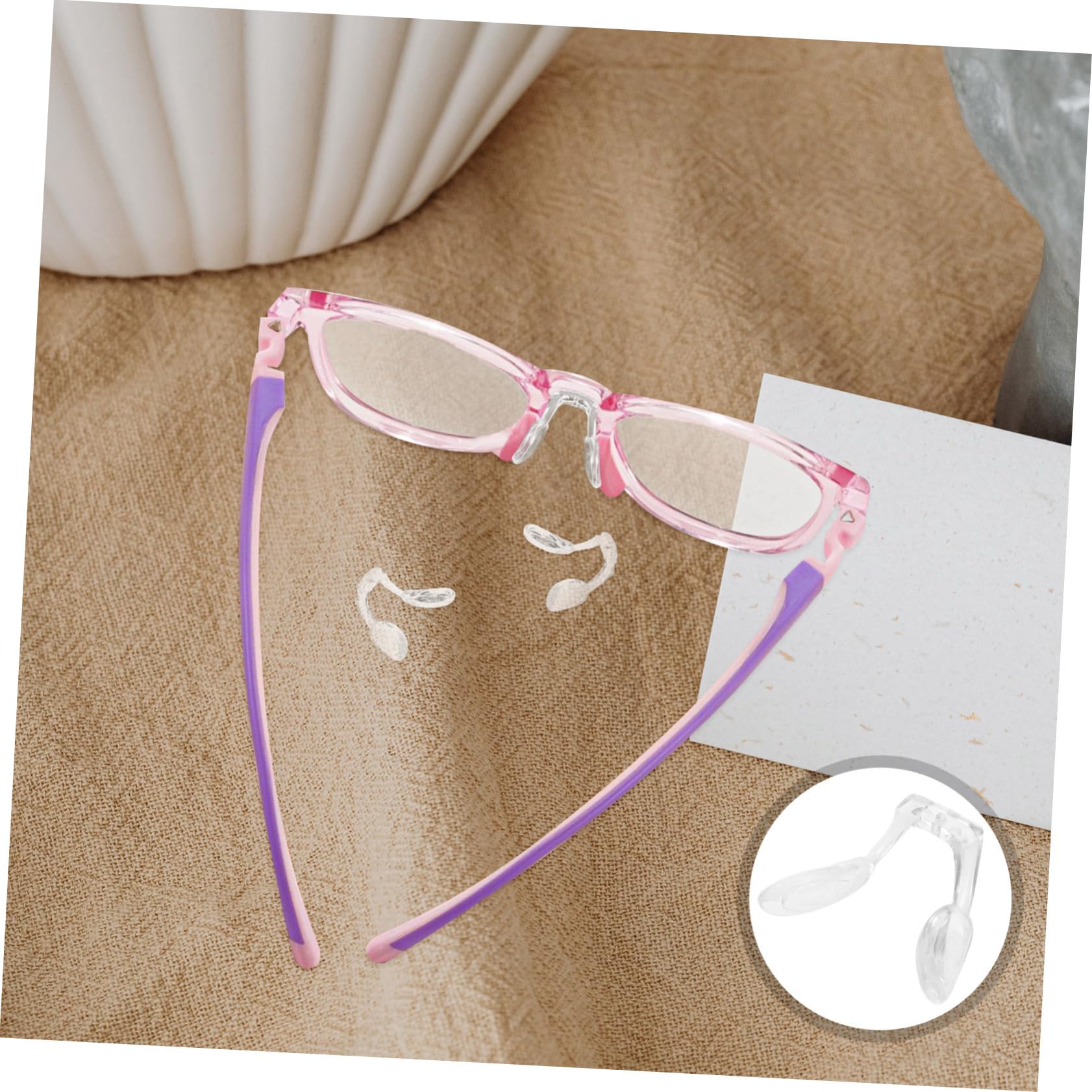 Healvian 8-Pack Silicone Nose Pads for Glasses - Anti-Slip Replacement Nose Pads for Eyeglass Frames - Comfortable & Durable Eyewear Accessories (Perfect for Reading, Computer Use & Daily Wear)