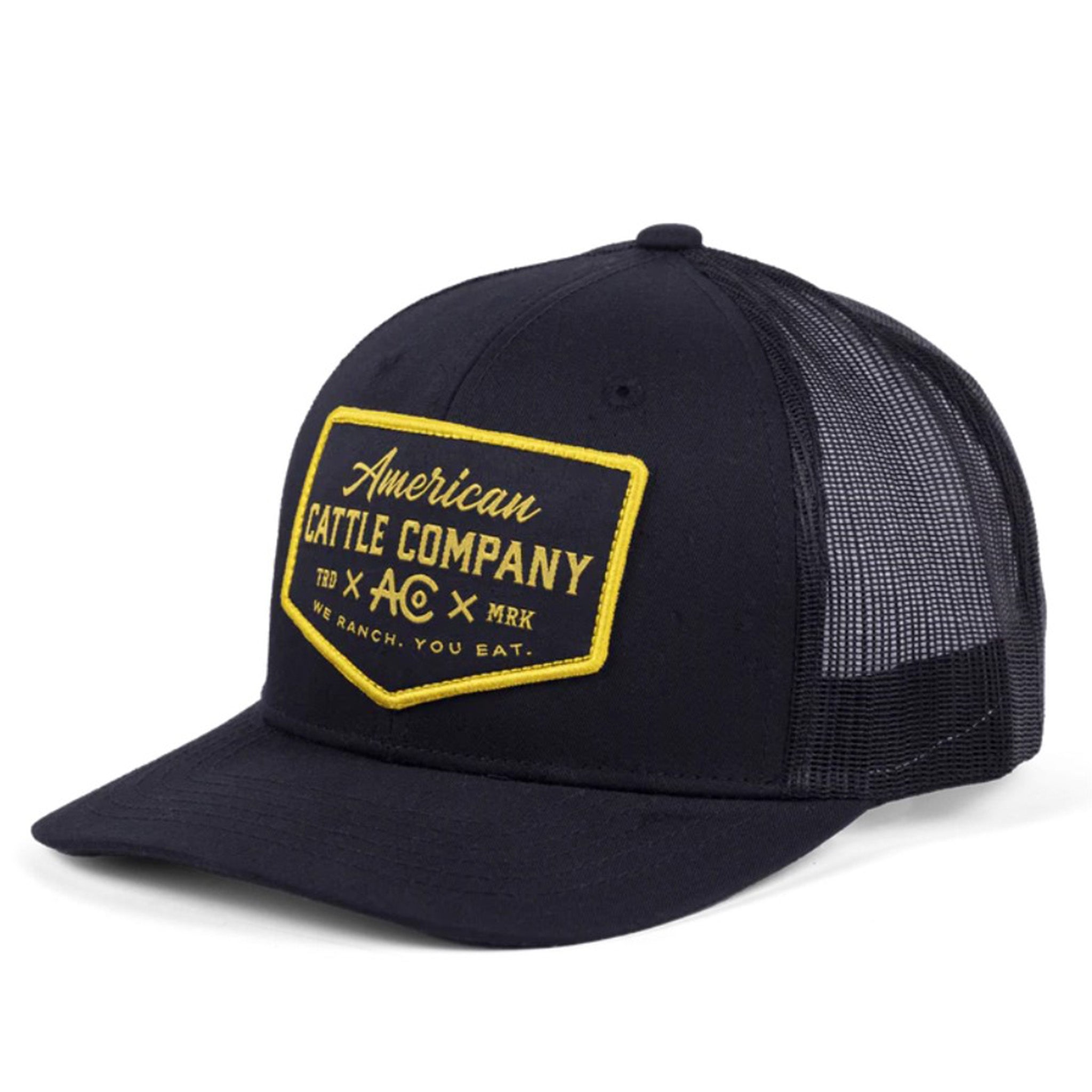 American Cattle Company Black & Yellow Baseball Cap - Stylish Adjustable Dad Hat for Men & Women - Perfect for Outdoor Activities, Sports, and Casual Wear
