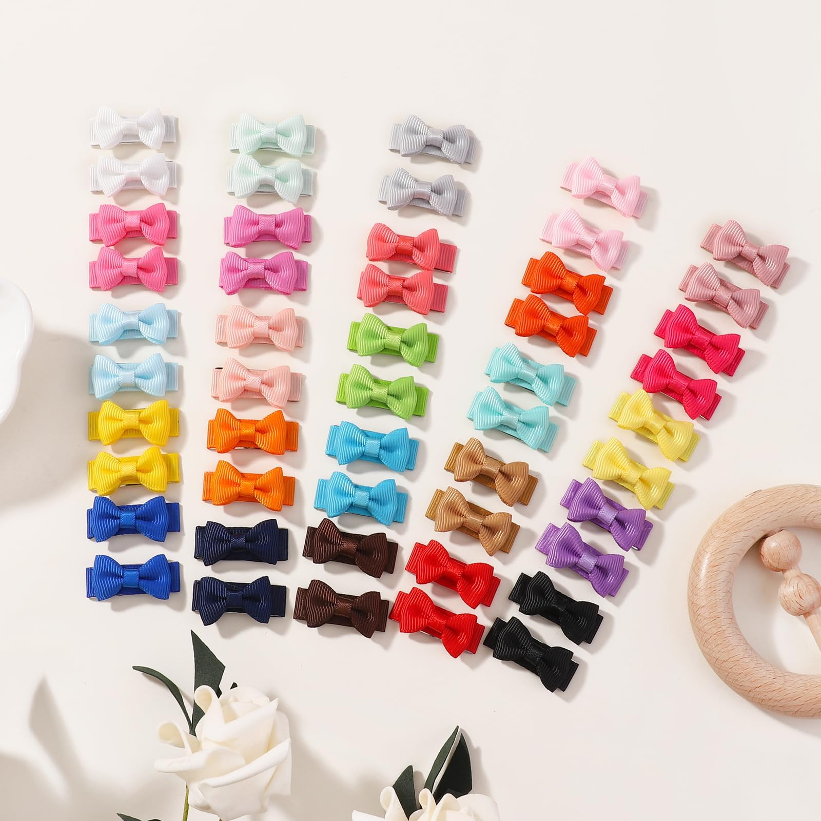 50PCS Baby Girls Snap Hair Clips - 1.2
