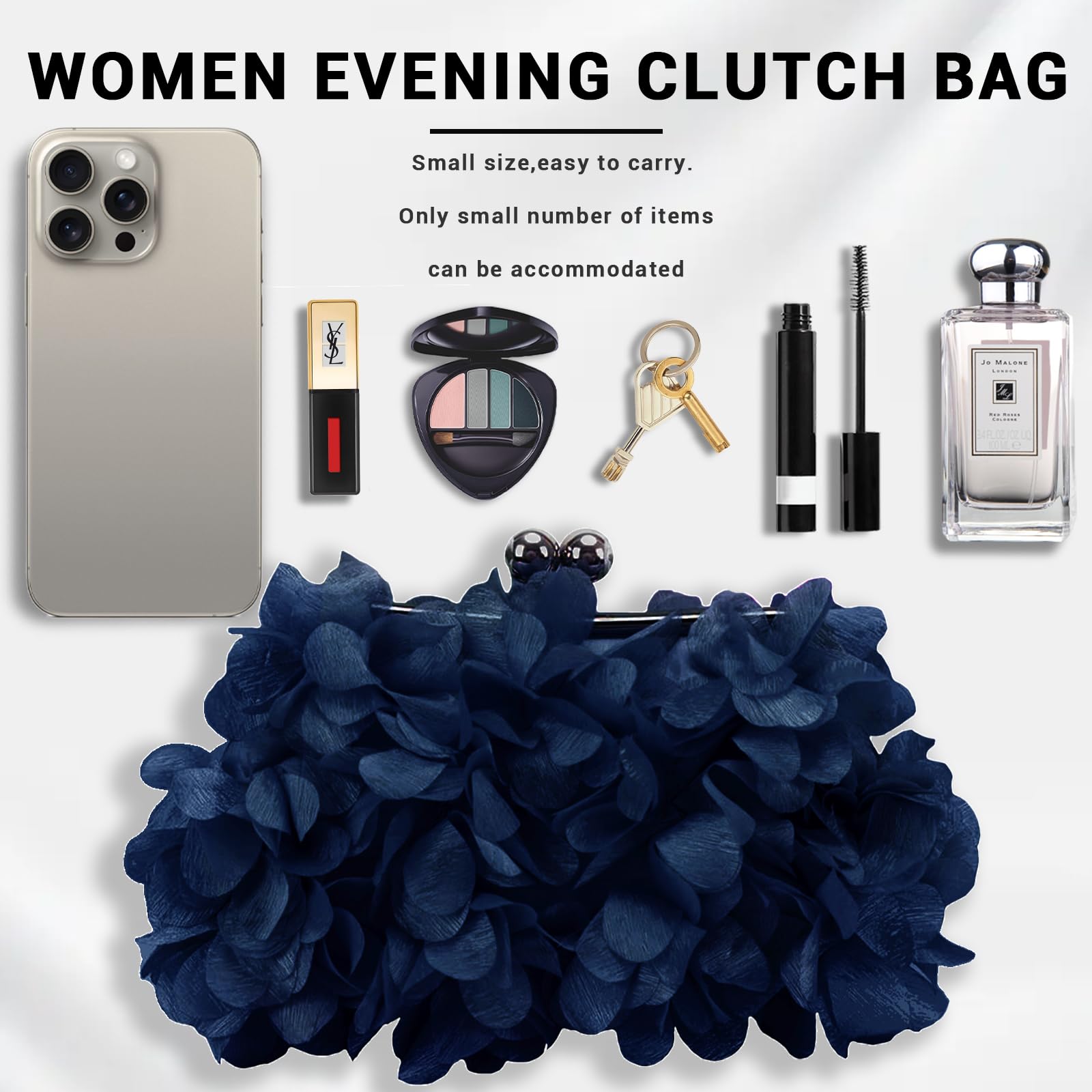 Elegant Women's Evening Purse - Small Floral Clutch Bag with Detachable Chain for Wedding, Party, Prom | Perfect for Formal Events, Date Nights & Special Occasions