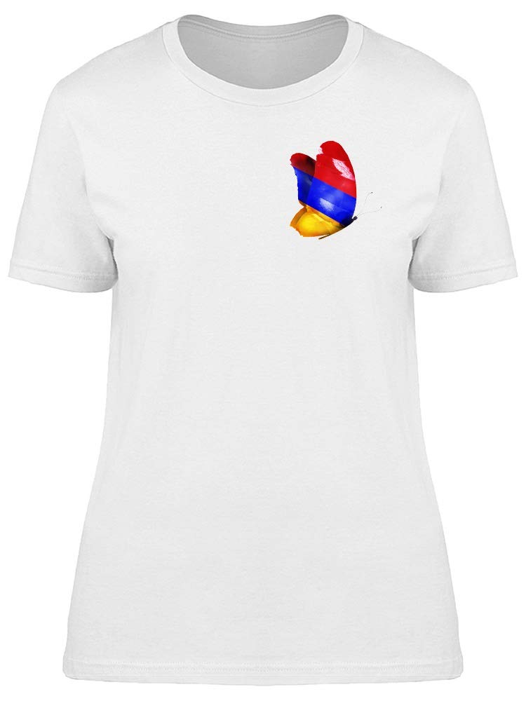 Armenia Cool Butterfly Flag T-Shirt for Women - Stylish & Comfortable Casual Wear for Outings & Travel