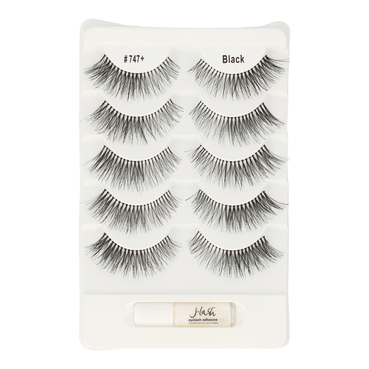 Premium Multipack False Eyelashes #747 with Glue – Natural Look for Daily Wear, Parties & Special Occasions