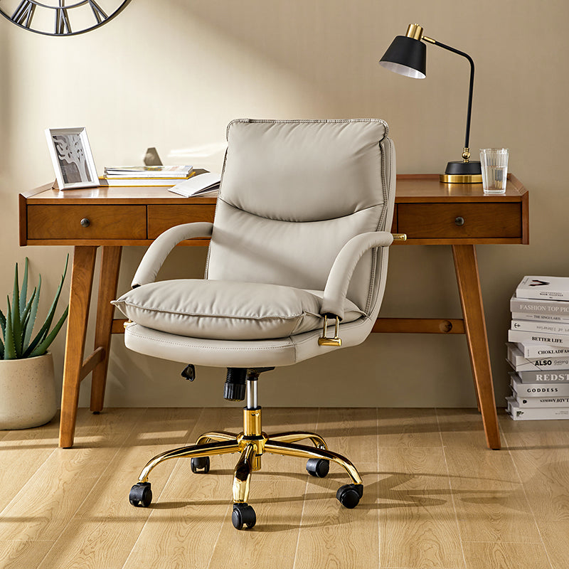 Waterproof PU Leather 360-Degree Swivel Office Chair - Ergonomic Desk Chair for Home & Office Workspace - Perfect for Long Hours of Sitting, Gaming, and Conference Rooms