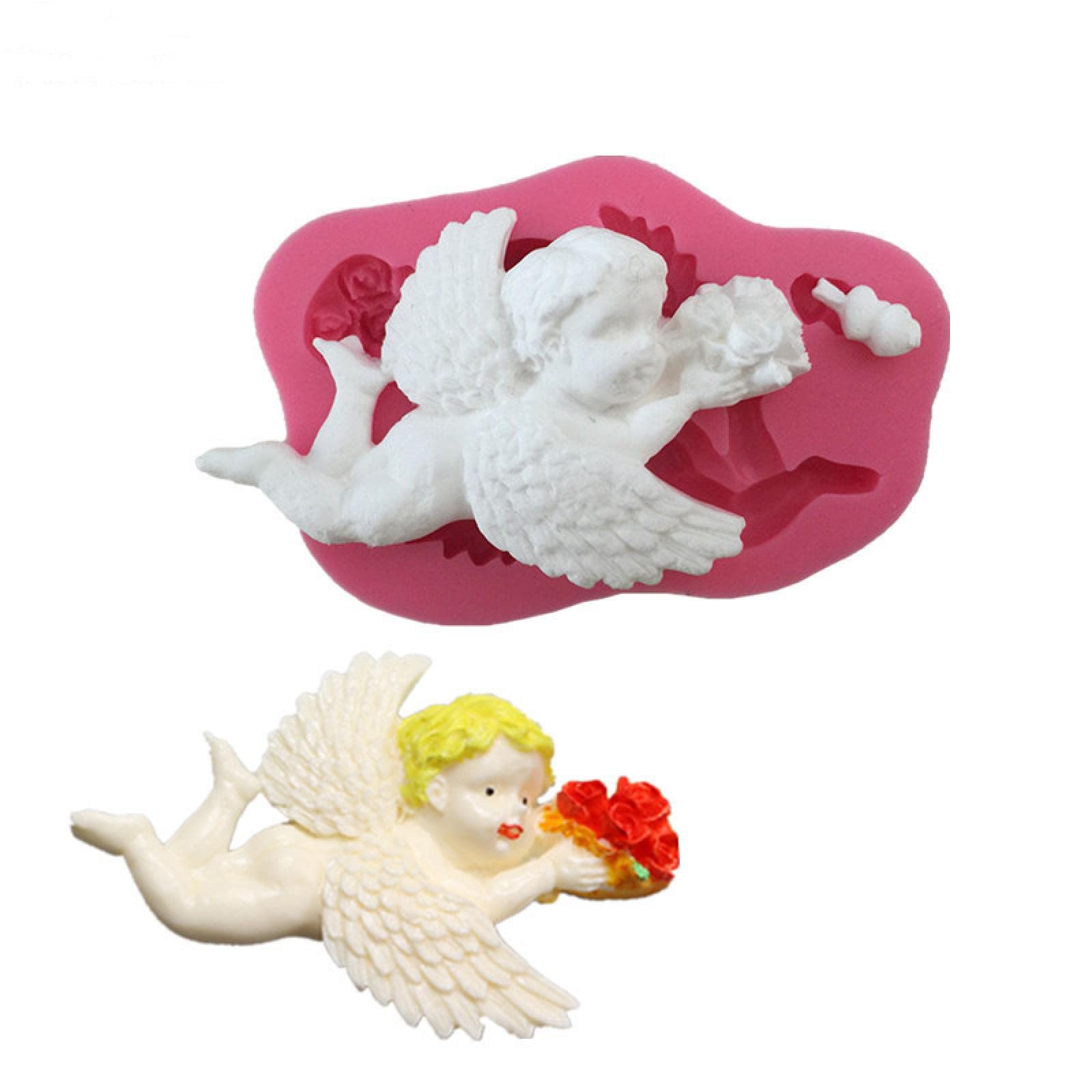 3D Cupid Angel Silicone Chocolate Molds - Fondant Cake Decorating Tools for Baking, Biscuits & DIY Wedding Cake Toppers - Perfect for Valentine's Day, Anniversary & Romantic Dessert Decorations