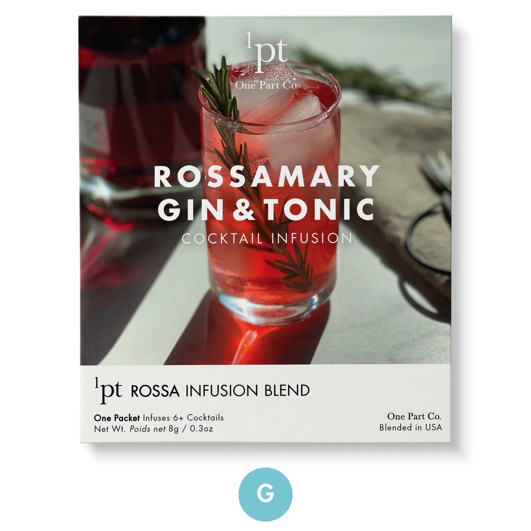 Premium 1 PT Cocktail Infusions - Rosemary Infused Gin & Tonic Mixer for Craft Cocktails | Perfect for Home Bars, Parties & Gourmet Gifts