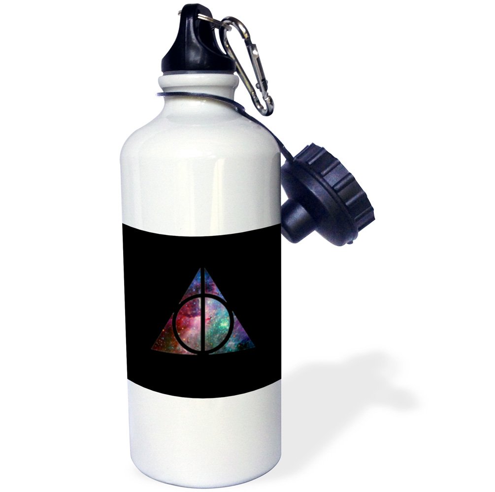3D Rose Galaxy Deathly Hallows Harry Potter Sports Water Bottle - 21 oz Insulated Stainless Steel Travel Mug - Perfect for Gym, Hiking & Harry Potter Fans