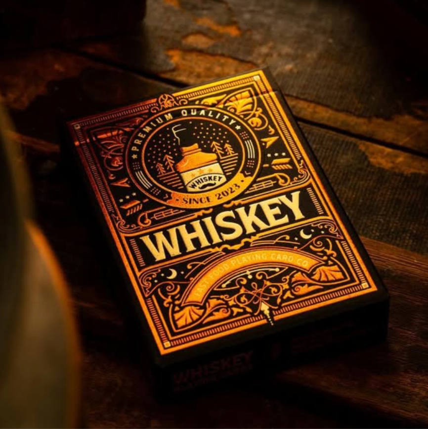 Premium Whiskey Themed Playing Cards - 52 Poker Deck for Bourbon & Scotch Lovers - Perfect for Game Nights, Gifts & Bar Decor