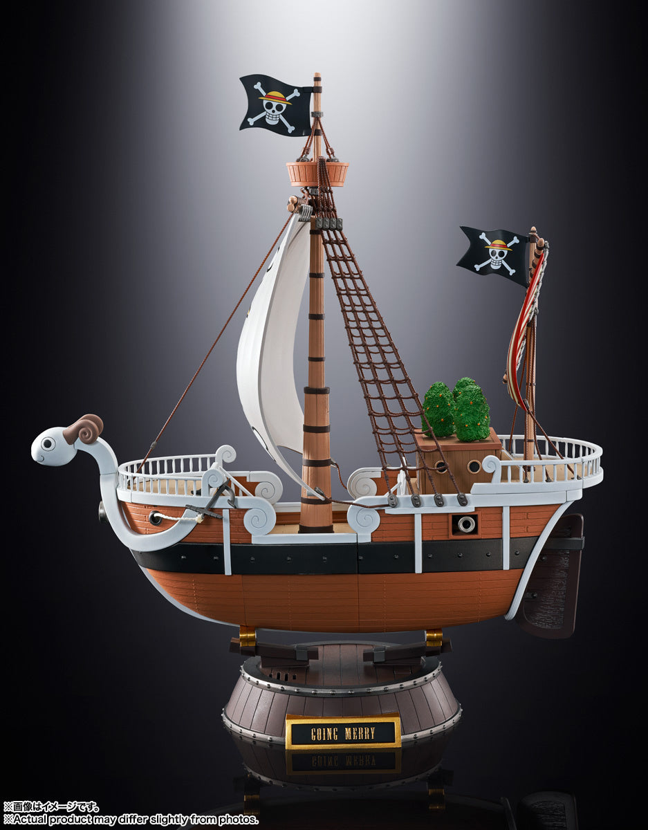 Chogokin Going Merry One Piece Ship Model - 25th Anniversary Memorial Edition Collectible Figure for Anime Fans | Perfect for Display, Gift Giving, and One Piece Merchandise Collection