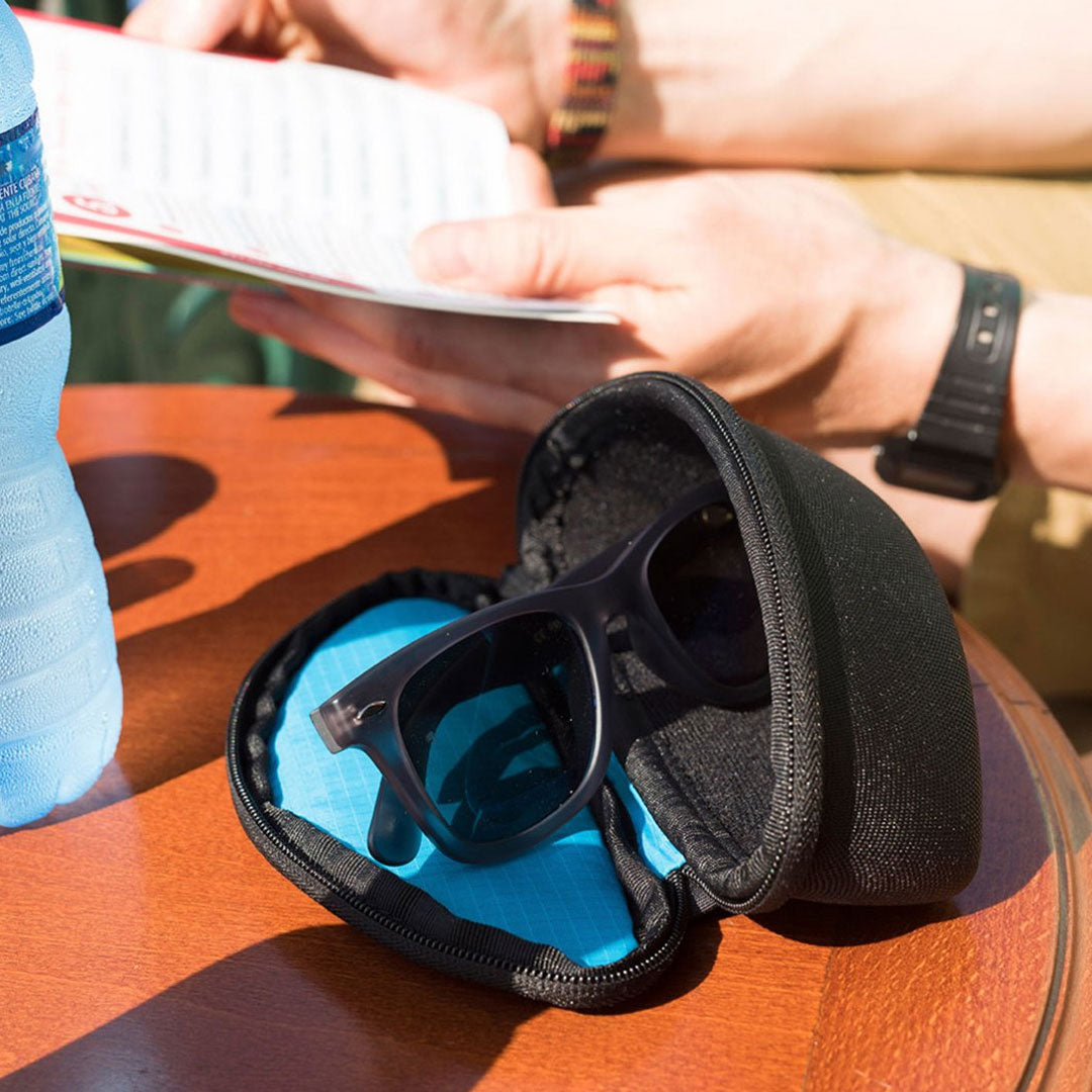 Lifeventure Padded Sunglasses Case - Protective Hard Shell Eyewear Storage for Travel, Hiking & Outdoor Adventures | Eclipse Sunglasses Holder for Men & Women