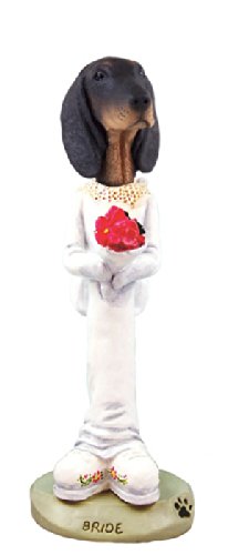 Black & Tan Coonhound Dog Figurine - Handcrafted Collectible Bride Statue for Dog Lovers | Perfect for Home Decor, Wedding Centerpieces & Gift Giving