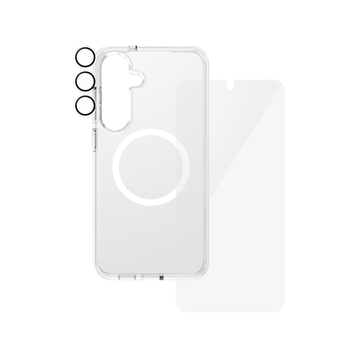PanzerGlass CARE 3-in-1 Screen Protector Bundle for Samsung Galaxy S25 Plus - Tempered Glass, Camera Lens Protector & Cleaning Kit - Perfect for Work, Travel & Everyday Protection