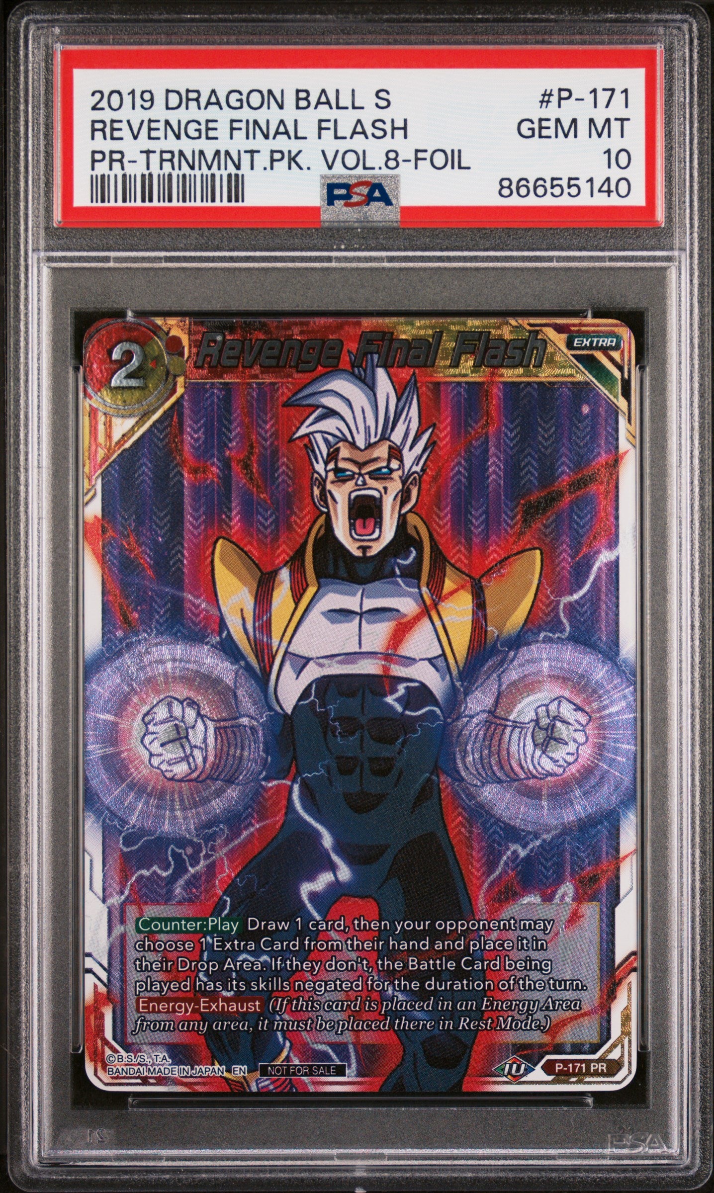 Dragon Ball Super Revenge Final Flash #P 171 PSA 10 Graded Card - 2019 Collectible Anime Trading Card for Fans & Display