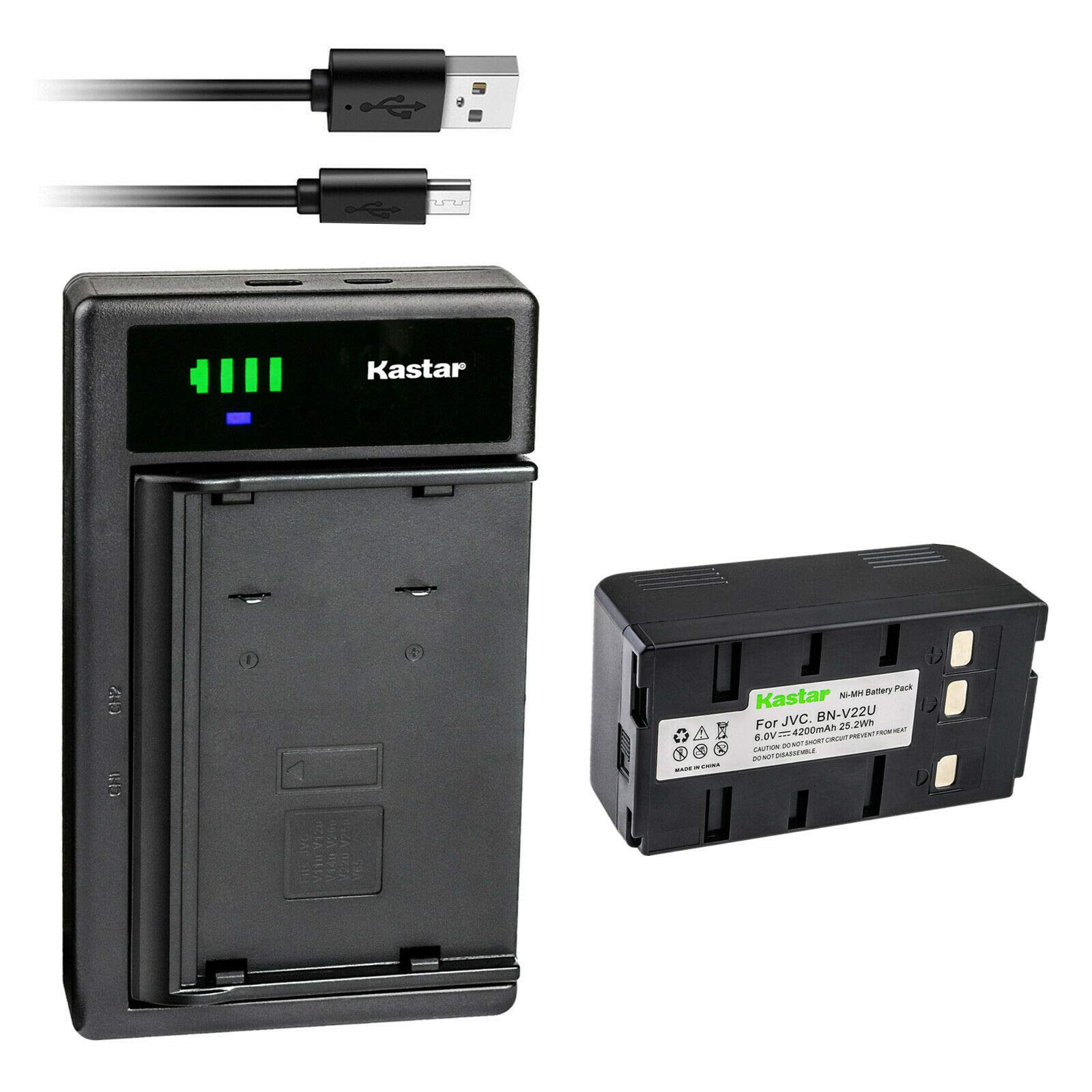 Kastar 1-Pack Replacement Battery & Smart USB Charger for JVC Camcorder GR-SX851U/GR-SX860U/GR-SX907/GR-SX950U/GR-SXM161 Series - Perfect for Travel, Vlogging & Home Video Recording