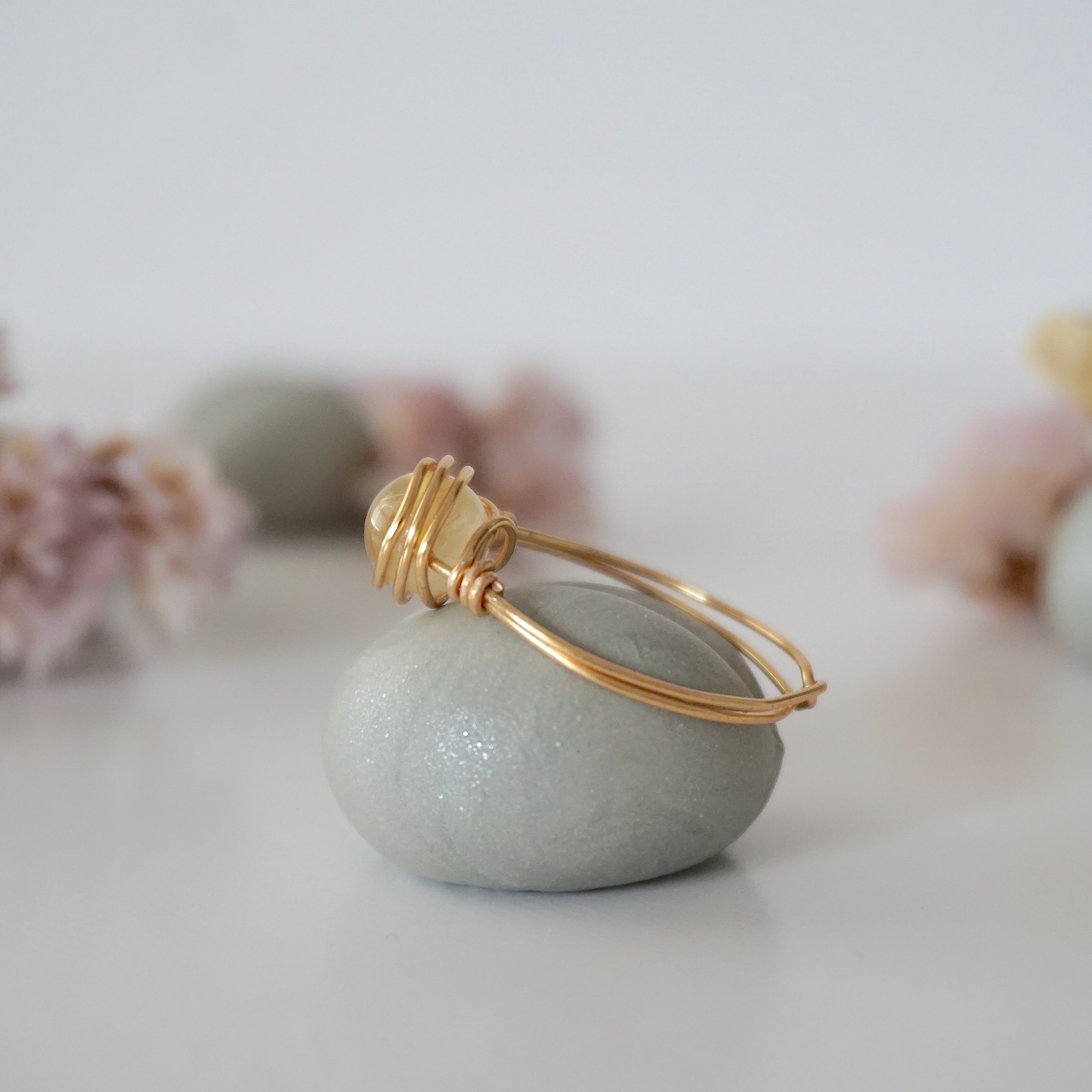Simple Citrine Birthstone Ring for Women - Elegant November Birthstone Jewelry Gift for Mom, Sister, Wife | Perfect for Birthdays, Anniversaries & Everyday Wear