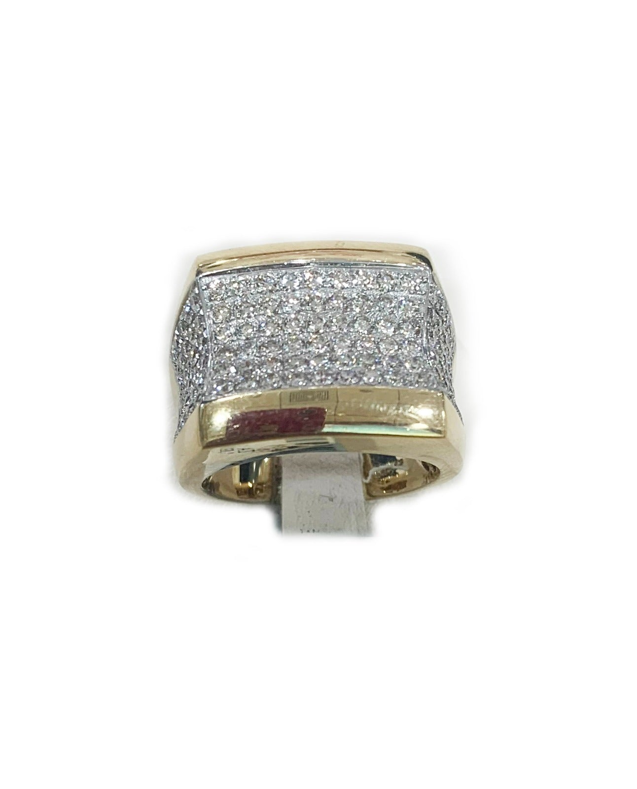 14K Two-Tone Men's Diamond Ring - Elegant Wedding Band, Anniversary Gift for Him, Perfect for Engagements & Special Occasions