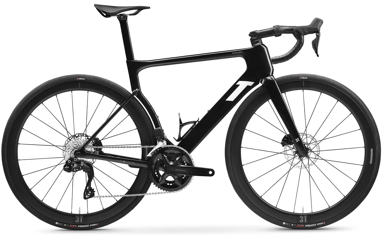 3T Strada 105 Di2 Carbon Road Bike - Lightweight & Fast Performance for Road Cycling, Racing & Endurance Training