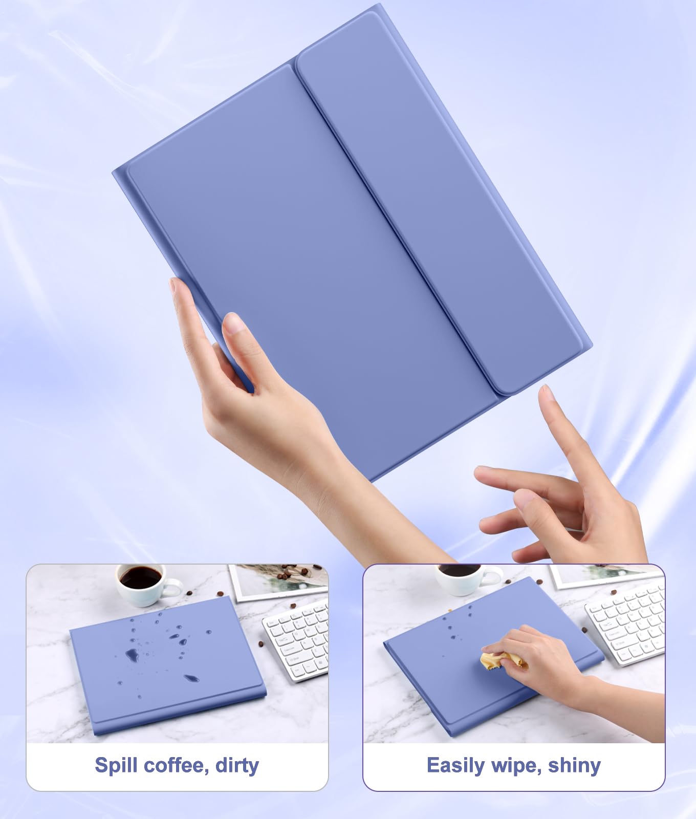 iPad 11th/10th Generation Keyboard Case - Detachable Backlit Keyboard with Multi-Touch Trackpad, Folio Cover & Pencil Holder, 7-Color LED Backlight for iPad Air 4/5 (A16) (Blue) | Perfect for Work, Study & Travel