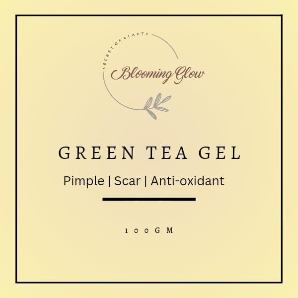 Organic Green Tea Gel (50g) - Hydrating & Soothing Skincare for Face & Body - Perfect for Dry Skin, Sunburn Relief & Daily Moisturizing