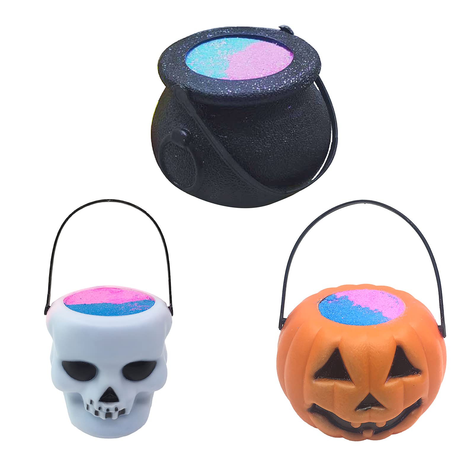 Peahog 3-Piece Halloween Bath Bomb Gift Set - Natural Ingredient Fizzy Spa Jars, Dreamy Bath Salts for Relaxation | Perfect Spa Gift for Women, Self-Care & Halloween Party Favors