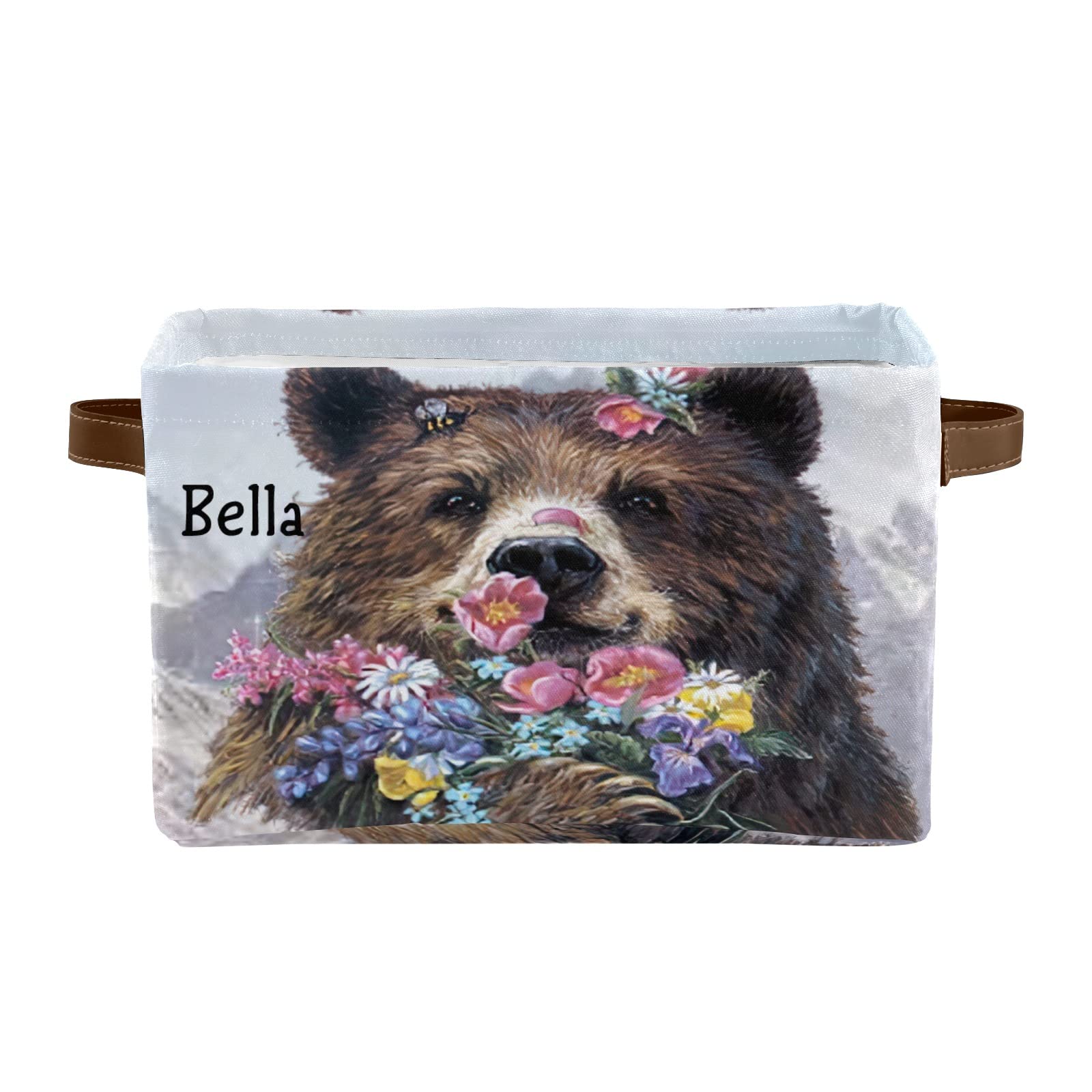 A Cozy Corner: The Story of Personalized Cool Bear Floral Storage Baskets