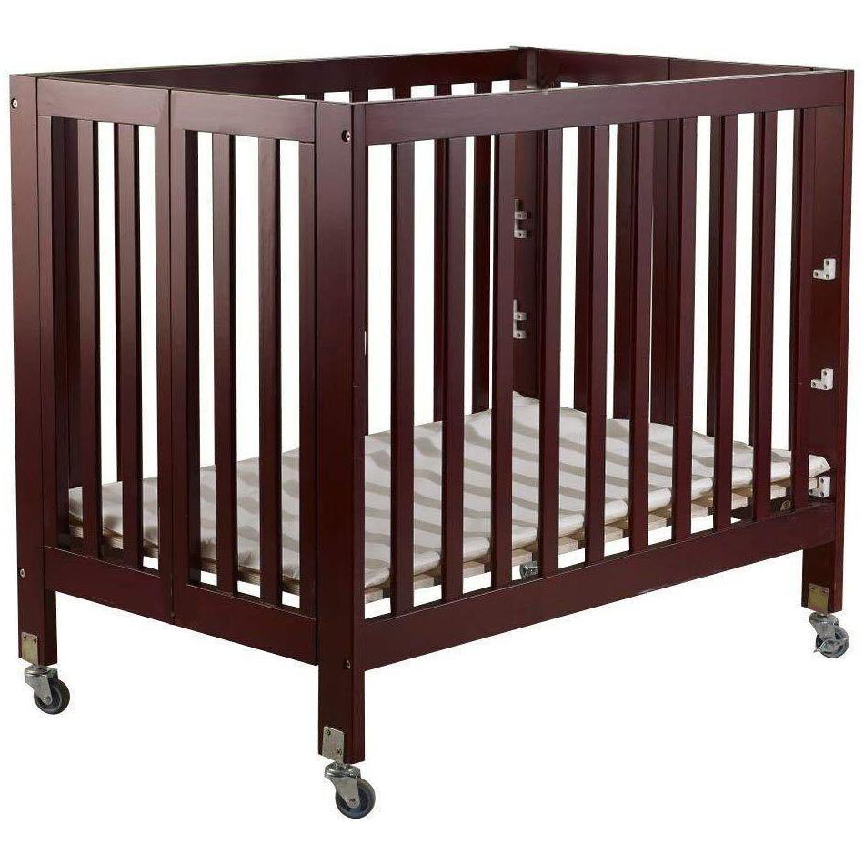 Big Oshi Sarah 3-Level Mini Portable Crib with Free Mattresses - Lightweight Foldable Baby Bed for Travel, Home & Nursery - Perfect for Newborns, Toddlers & On-The-Go Parents