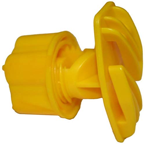 Yellow Rod Post Insulator for Electric Fence Poly Tape - Durable & Weatherproof for Farm & Ranch Use