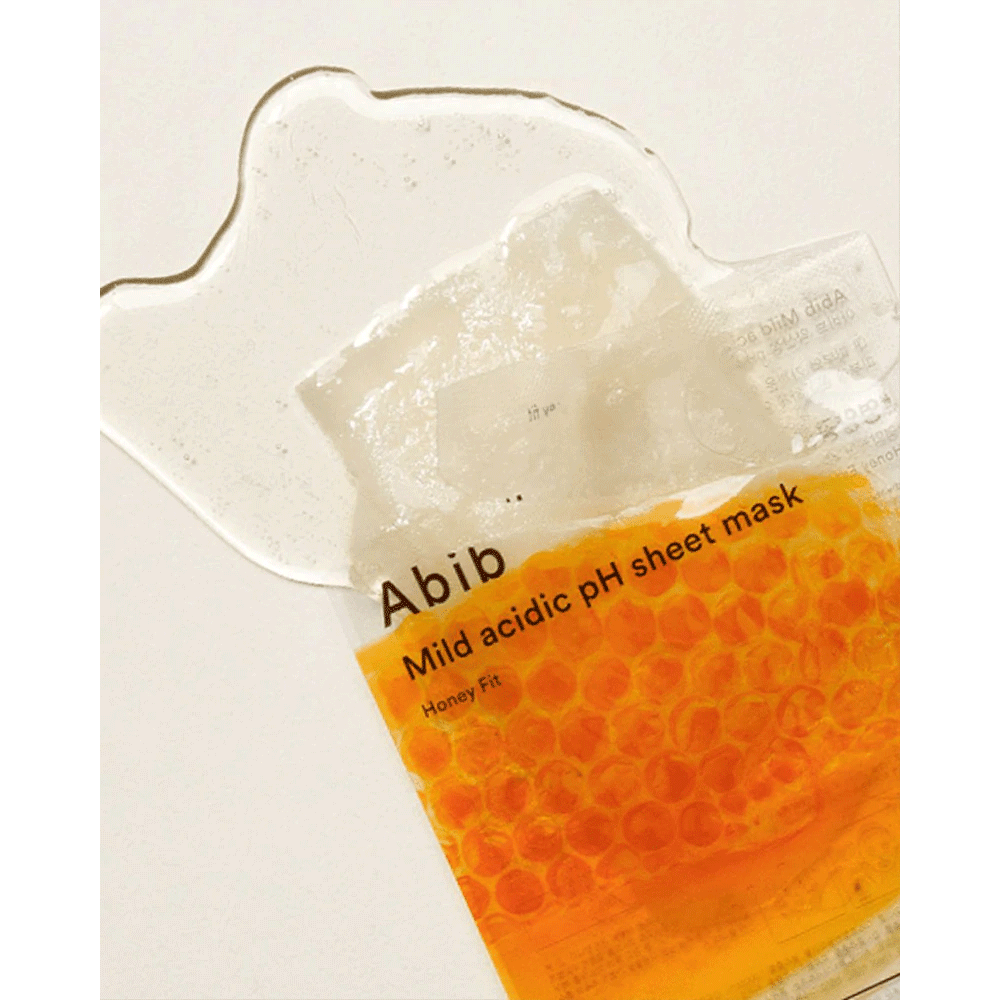 Abib Mild Acidic pH Sheet Mask 5 Pack - Honey Fit for Hydration & Soothing - Perfect for Dry Skin Care & Relaxation at Home