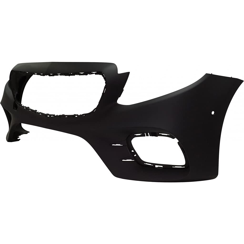 Mercedes-Benz E300 E350 Front Bumper Cover 2017-2020 | Primed Replacement with Active Park Assist Sensor Holes | Compatible with Sedan & Wagon Models | Direct Fit for MB1000533 21388527009999 | Perfect for Collision Repair & Car Restoration Projects
