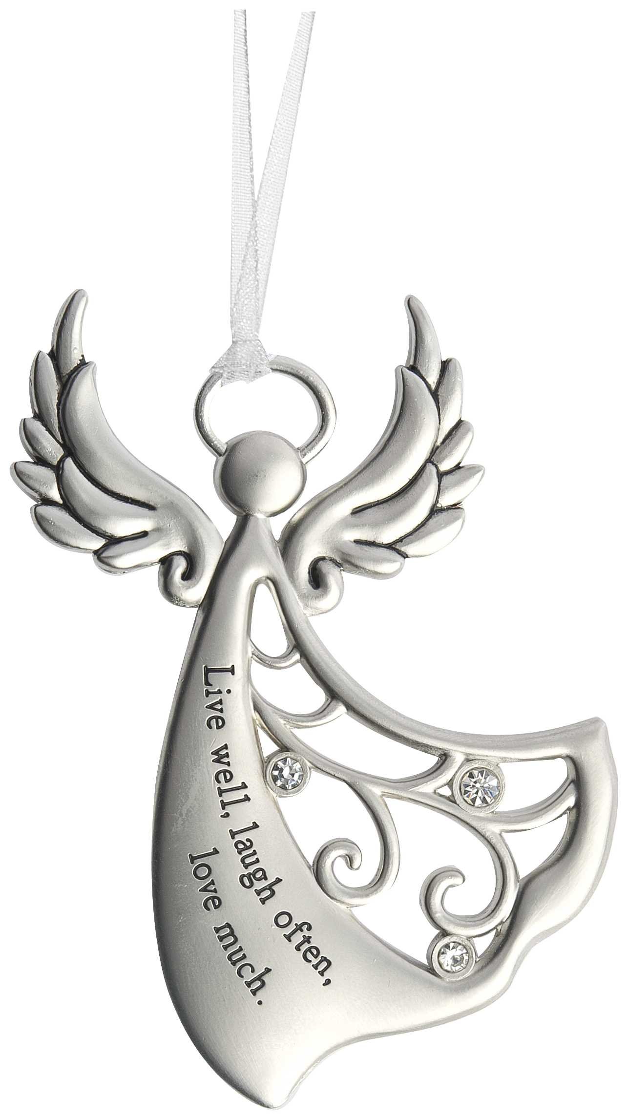 Ganz Angels by Your Side Christmas Ornament - Live Well, Laugh Often, Love Much Inspirational Home Decor - Perfect for Holiday Tree Decorating, Gift Giving & Year-Round Home Display