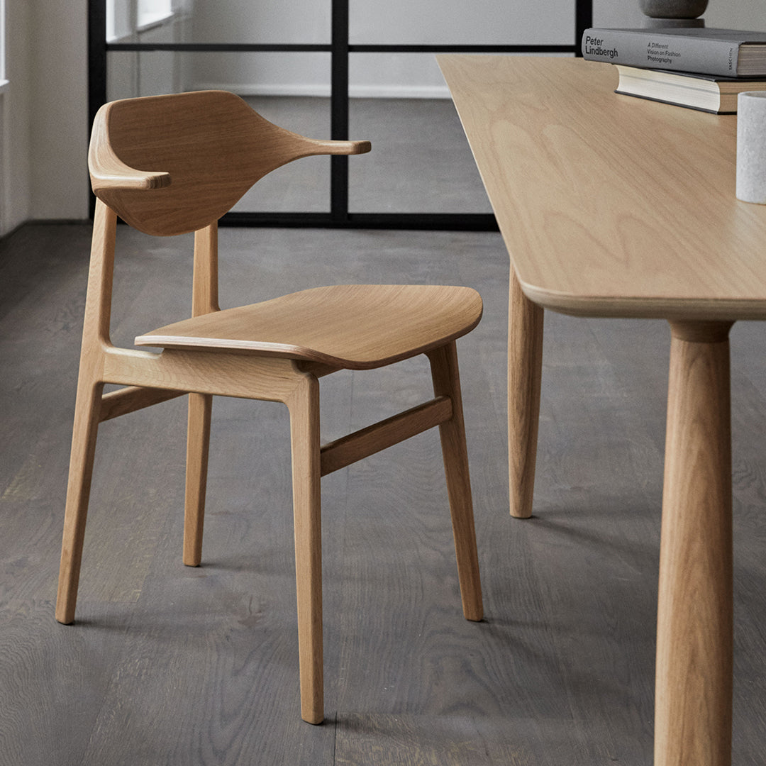 Bufala Dining Chair - Modern Wooden Dining Room Chair with Upholstered Seat - Perfect for Kitchen, Dining Room, and Home Office