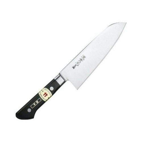 Premium Jikko Nihonko Japanese Carbon Steel Santoku Knife 7 Inch - Professional Chef Knife for Slicing, Dicing & Chopping - Perfect for Home Kitchen & Restaurant Use
