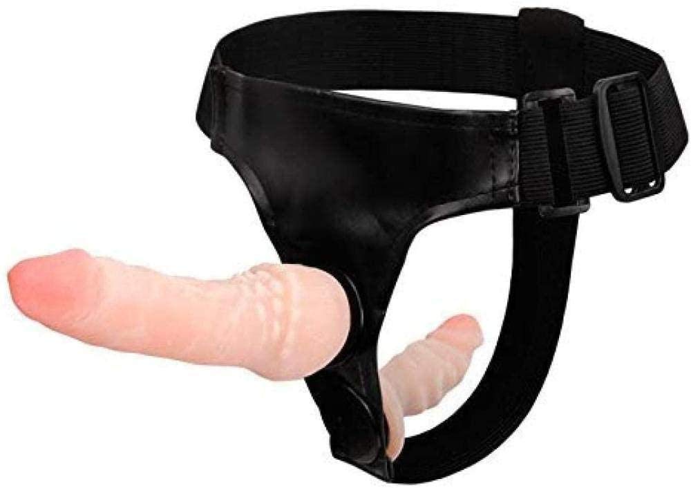 Double-Ended Strap-On Dildo with Vibrating Massager - Extra Large Size for Lesbian Couples & Solo Play - Perfect for Couples Bonding & Intimate Pleasure