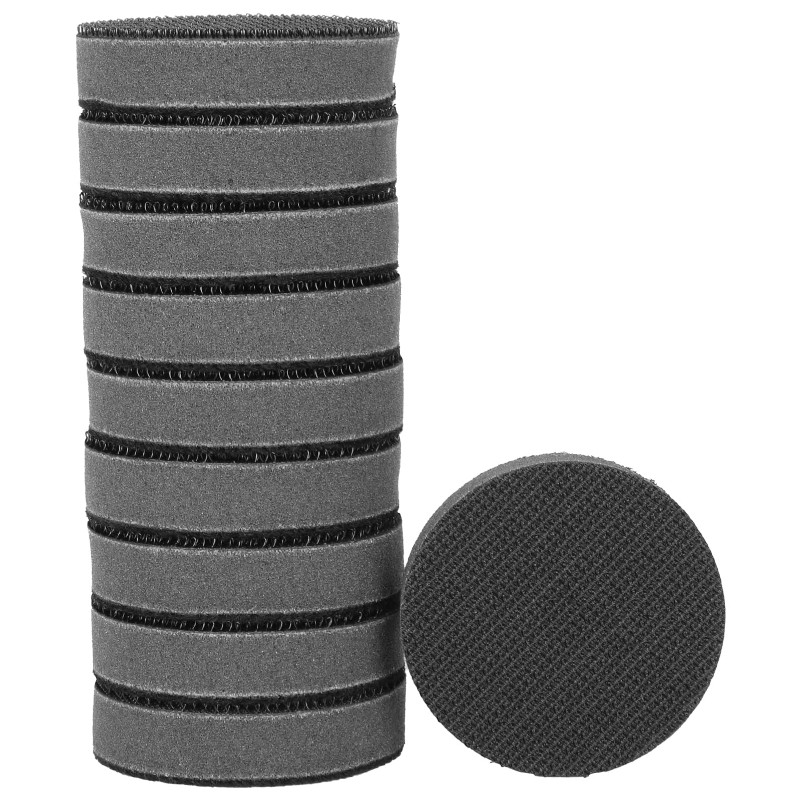 2 Inch (50mm) Soft Foam Interface Sponge Pad 10 Pack - Hook and Loop Replacement Pads for 2