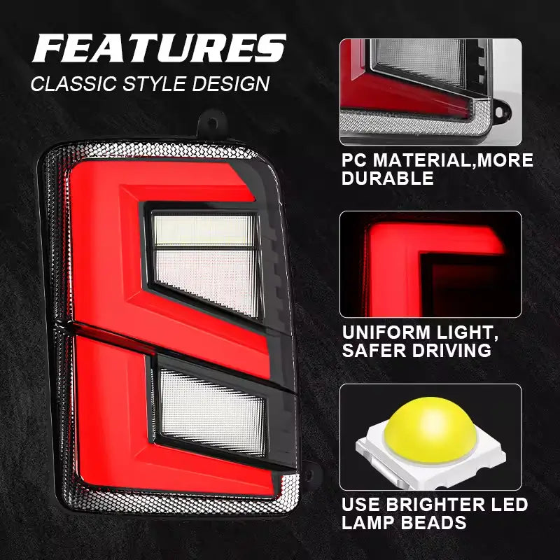 70W LED Tail Lights Reverse Lights for LADA NIVA 4X4 1995+ - E Mark Certified - Durable & Bright Replacement for Off-Road Adventures & Night Driving