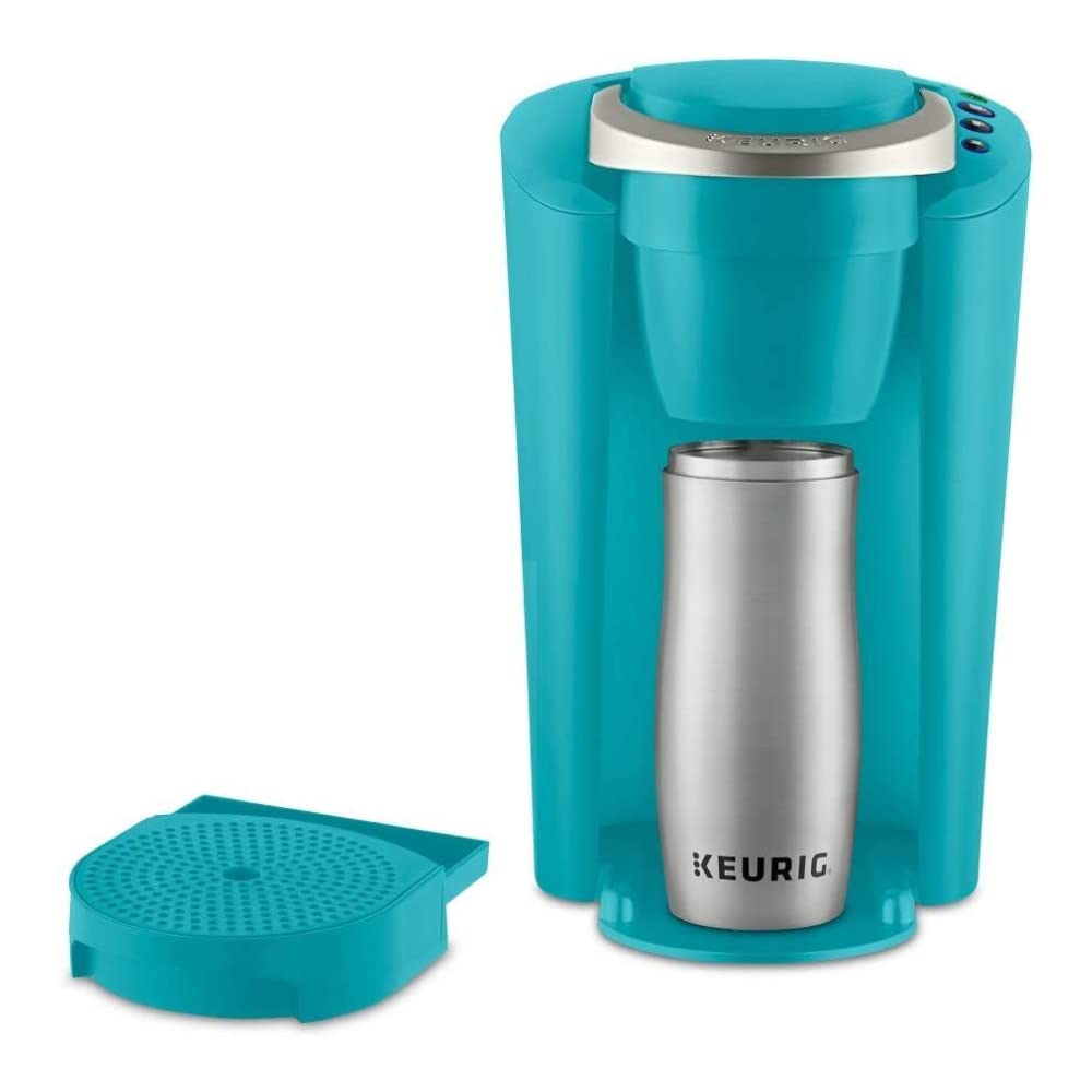 K-Compact Single-Serve K-Cup Pod Coffee Maker - 36 oz Capacity, Fast Brewing, Compact Design, Turquoise - Perfect for Home, Office, Dorm & Small Spaces