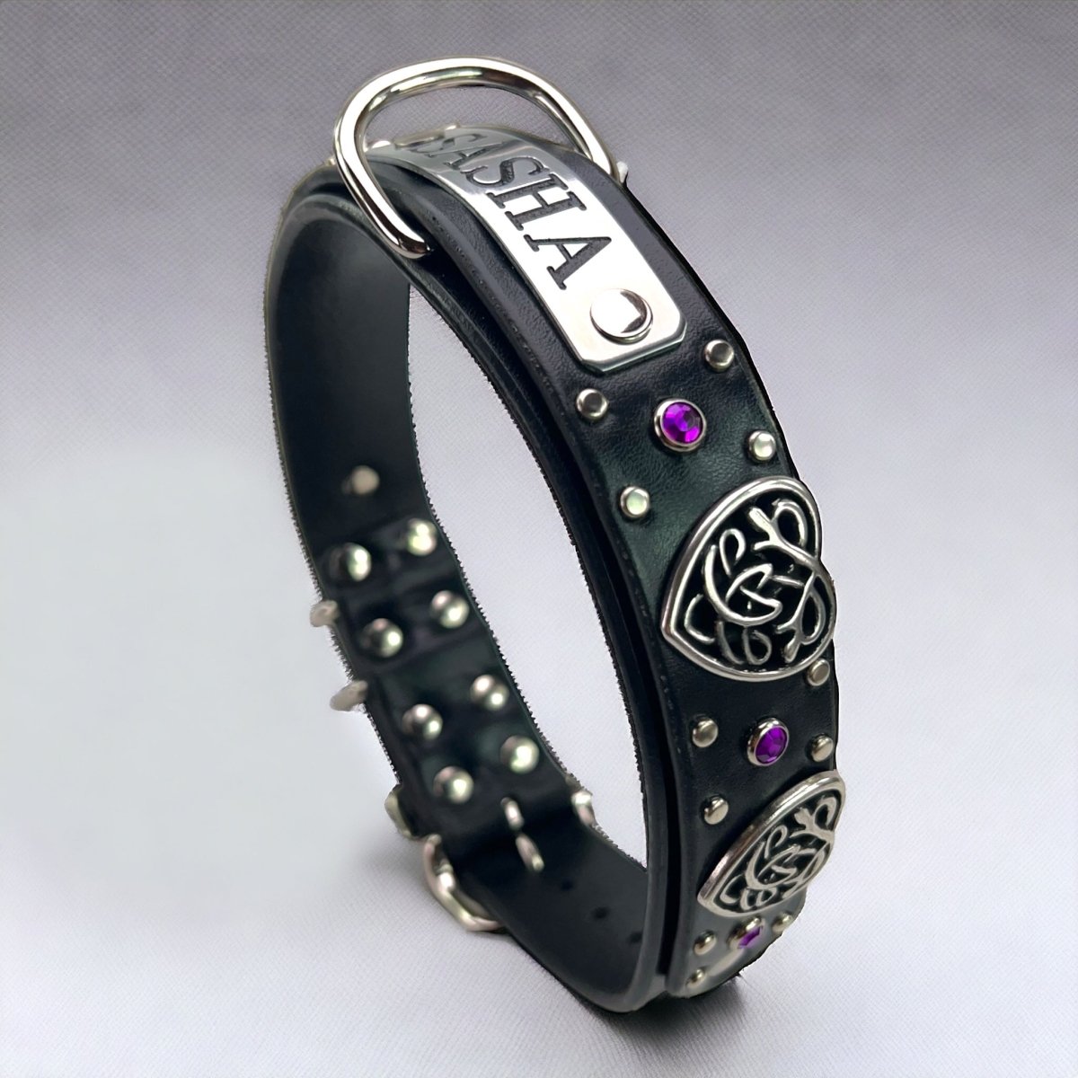 Handmade Custom Celtic Leather Dog Collar - Personalized Engraved Pet Collar for Small Medium Large Dogs - Perfect for Daily Walks, Training & Special Occasions