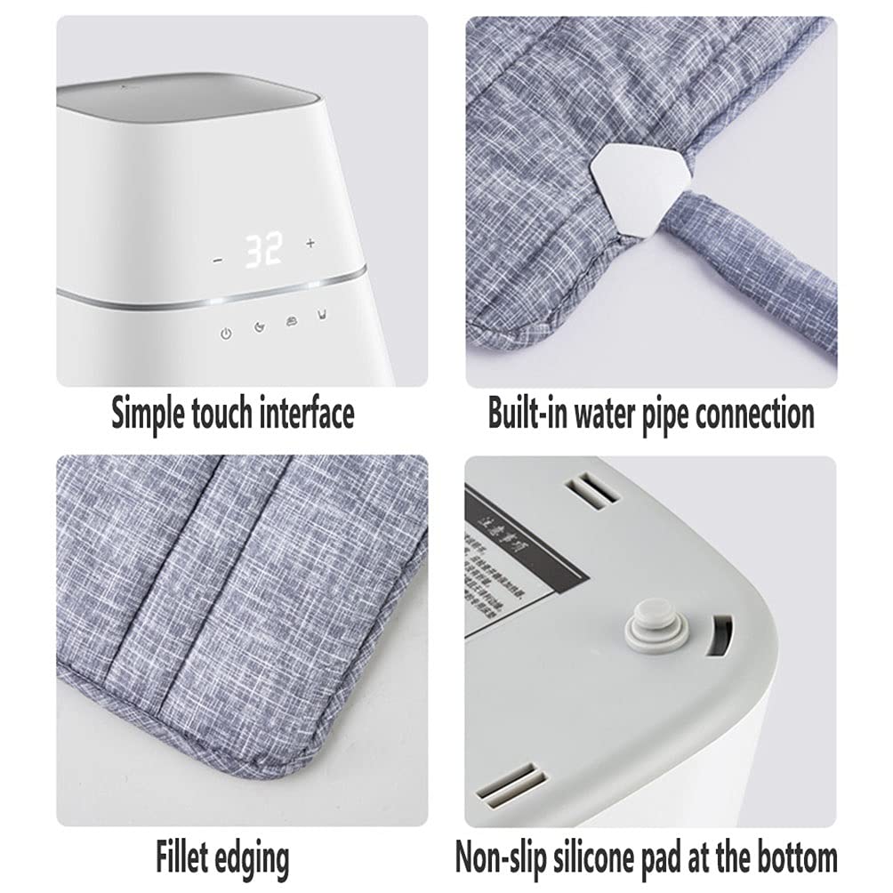 Electric Heated Mattress Pad with Remote Control - 1.8x0.9m Water Heating Pad for Improved Sleep Quality - Soft Gray Warming Blanket for Winter Comfort (Ideal for Cold Nights & Arthritis Pain Relief)