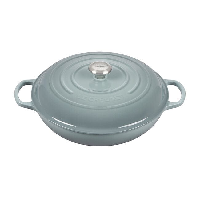 Le Creuset 5-Quart Braiser in Sea Salt – Premium Enameled Cast Iron Cookware for Searing, Braising & Roasting – Perfect for Family Dinners & Entertaining