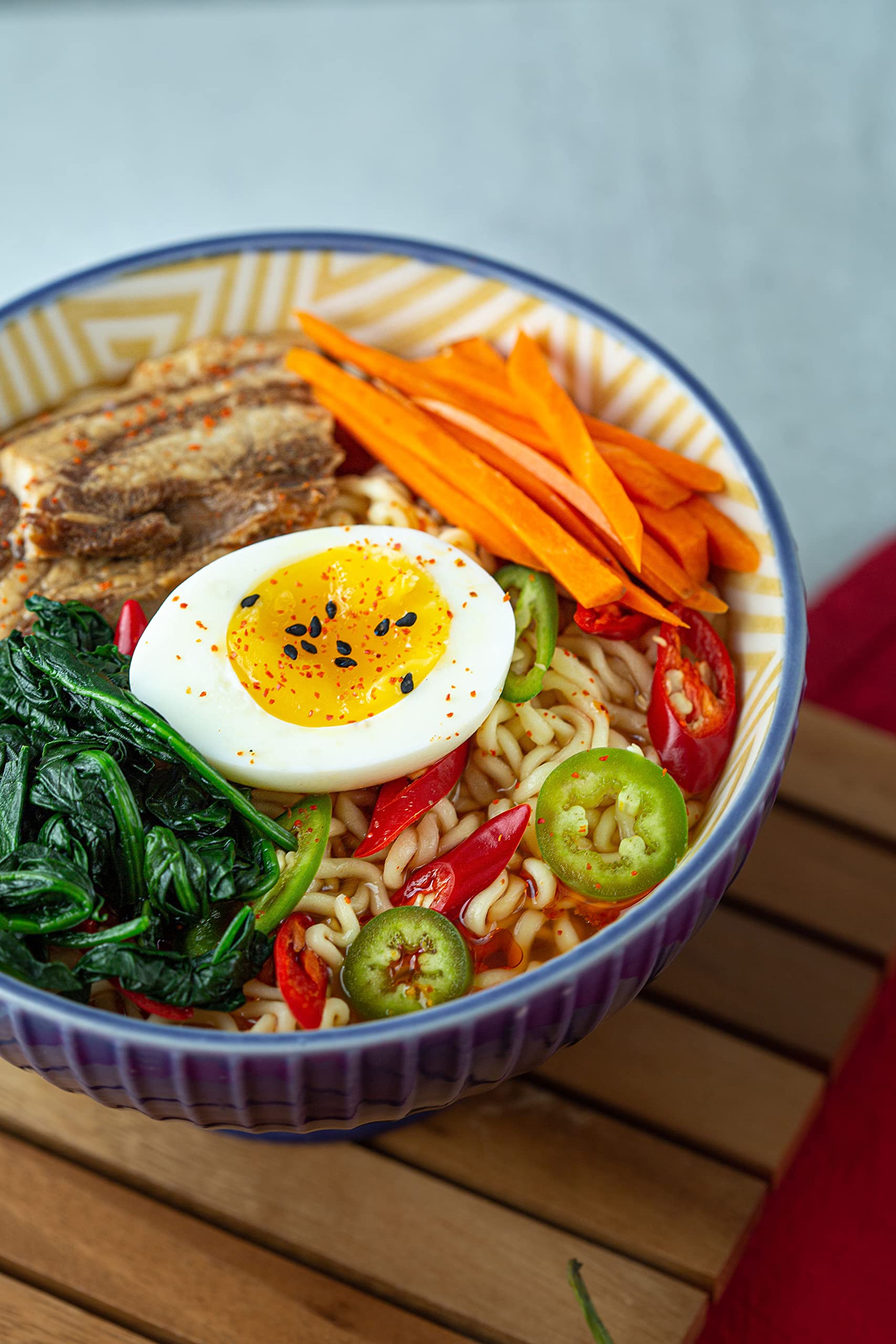 OTOKI Jin Ramen Spicy Flavor - Authentic Korean Instant Noodles (4.23oz x 4 Pack) | Quick & Easy Meal for Lunch, Dinner or Late Night Snack | Genuine Korean Ramen Soup Mix
