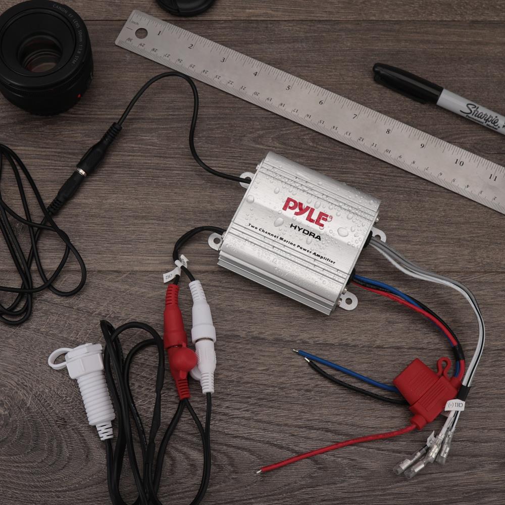 2 Channel Waterproof Marine Amplifier - 1000W High Power Stereo Audio Amp for Boats, Yachts & Outdoor Marine Sound Systems
