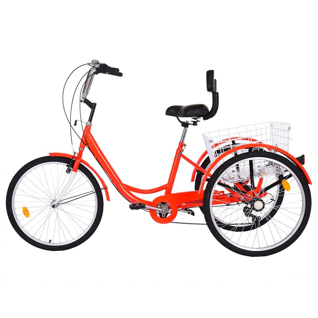 Adult Tricycle 1/7 Speed 3-Wheel Bike for Shopping & Errands with Installation Tools - Perfect for Seniors, Commuting & Grocery Hauling