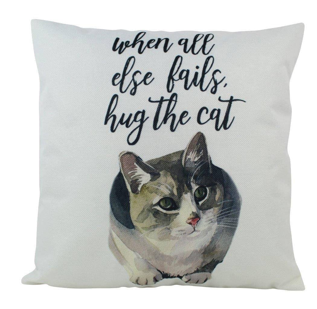 Cute Cat Hug Pillow - Soft Plush Cat Decor & Photo Accent Throw Pillow Cover - Perfect Gift for Cat Lovers - Ideal for Living Room Sofa, Bedroom Decor & Cozy Home Gifts