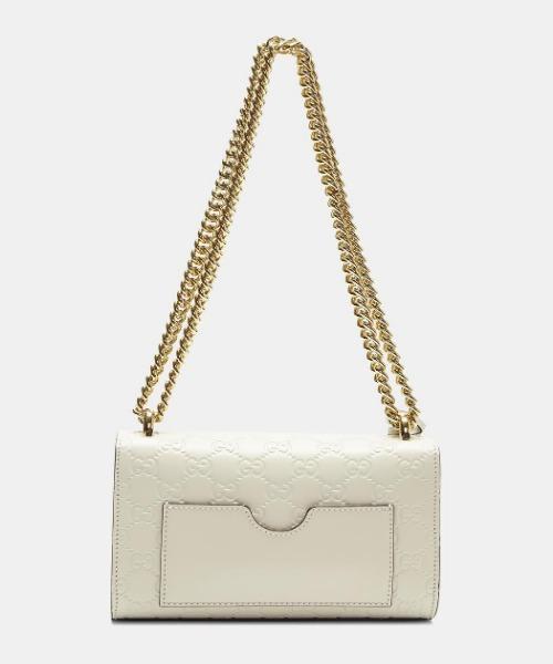 Gucci Padlock Shoulder Bag for Women - White Leather Crossbody Purse with Pearl Accents | Perfect for Date Night, Parties & Special Occasions