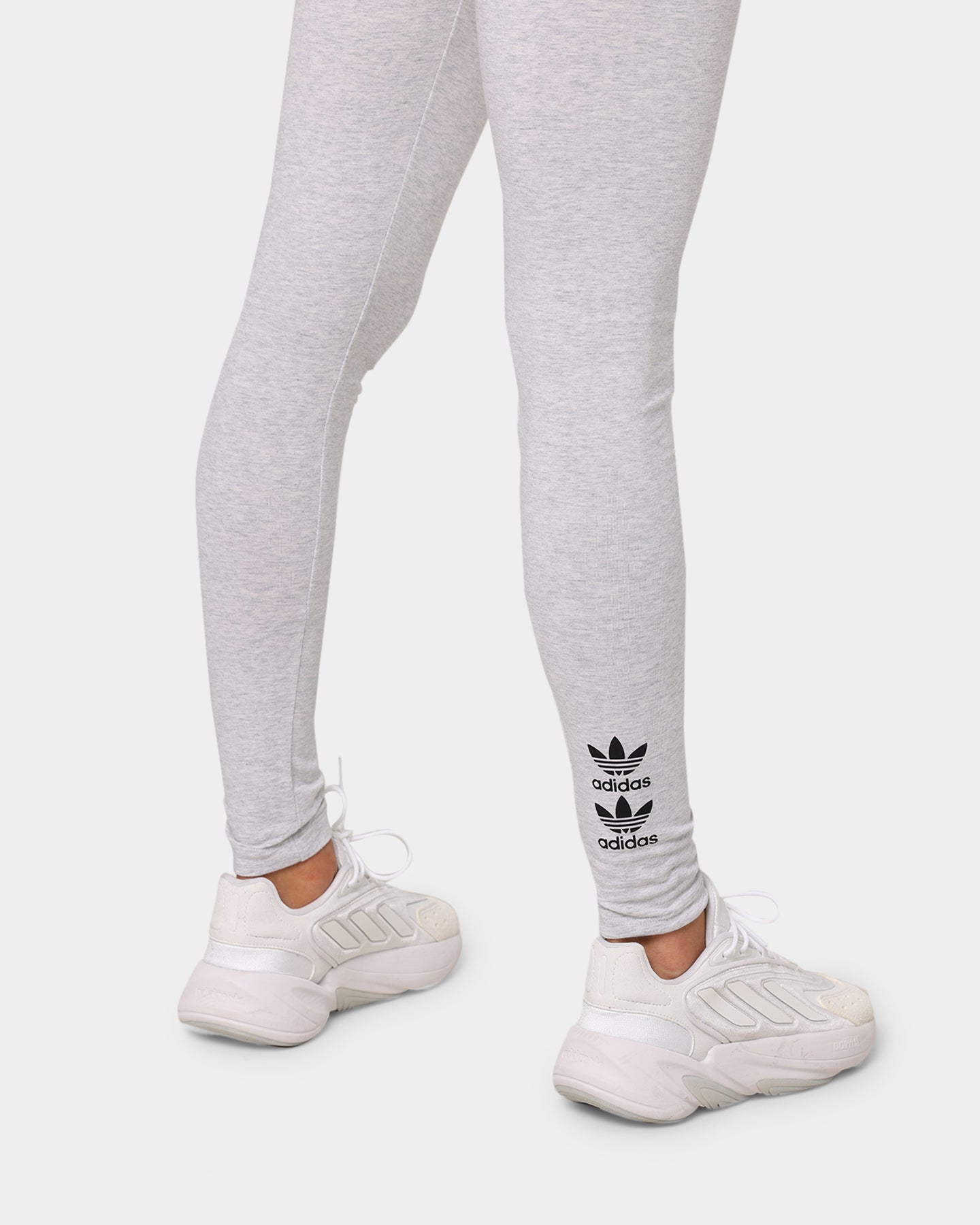 Adidas Women's Logo Play Leggings - Light Marle Color Yoga Pants for Workout, Running & Gym - High Waisted Comfortable Athletic Leggings