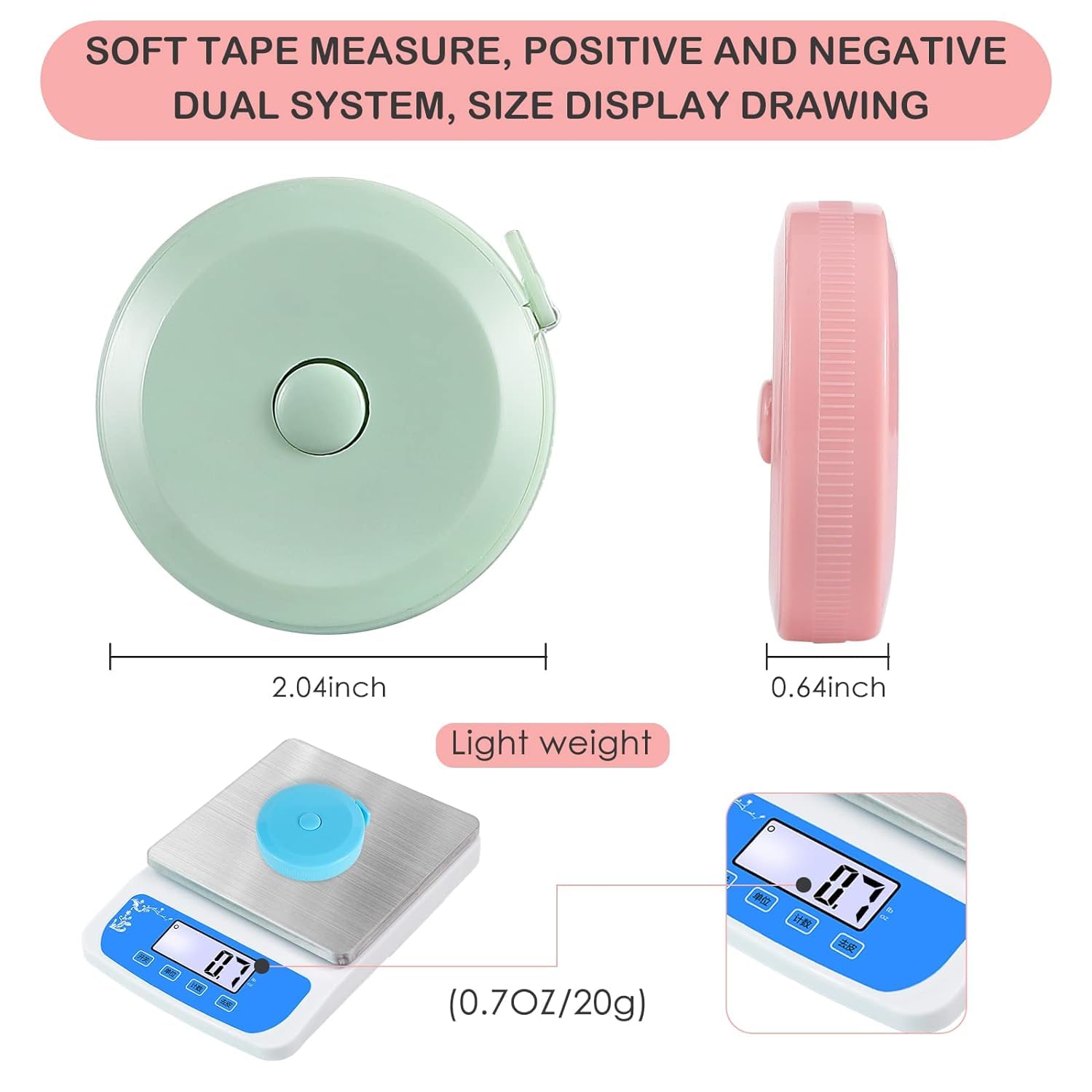24-120 Pack 12 Colors Retractable Measuring Tape 60-Inch/150cm Double-Scale Soft Tape Measure for Body Sewing, Tailoring, Cloth Craft, Knitting Projects - Perfect for DIY, Fashion Design & Home Crafts