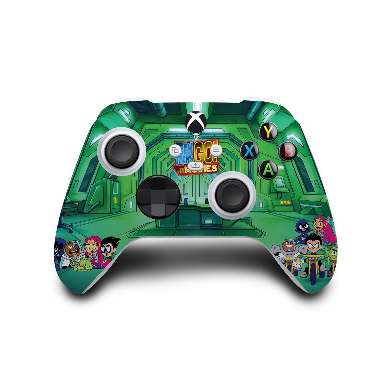 Official Licensed Teen Titans Go! to The Movies Vinyl Decal Skin Sticker Bundle - Compatible with Xbox Series S Console & Controller | Gaming Accessories for Fans, Custom Console Protection, Perfect Gift for DC Comics Lovers